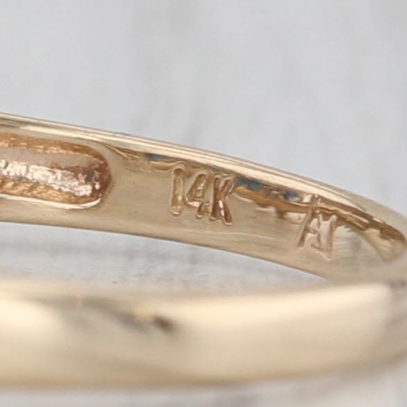 0.90ctw Tiered Blue Sapphire Diamond Rooftop Ring 14k Yellow Gold Size 8.25