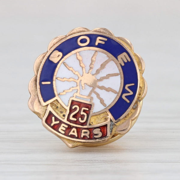 Light Gray International Brotherhood of Electrical Workers Pin 25 Years Union Lapel