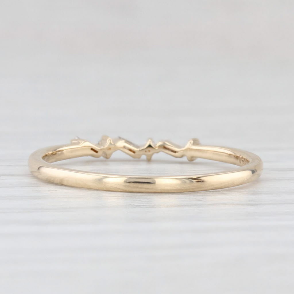 Light Gray New Diamond Wedding Band 14k Yellow Gold Stackable Anniversary Ring 6.5