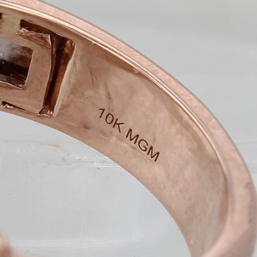 Gray 2.43ctw Diamond Halo Ring 10k Rose Gold Size 10