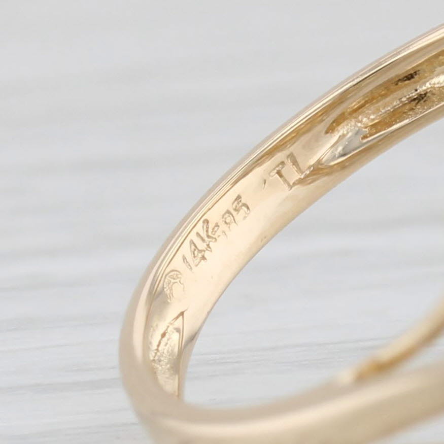 Light Gray 0.50ctw Diamond Heart Ring 14k Yellow Gold Size 7.25 Cocktail