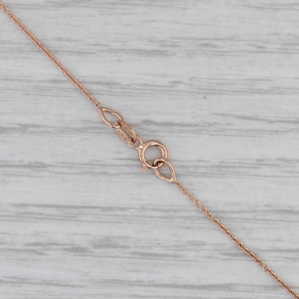 Effy Rose Gold Cable Chain Necklace 14k 18" 0.8mm