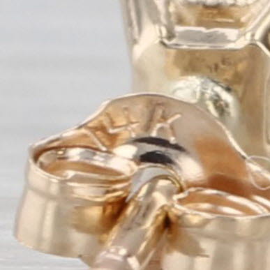 0.36ctw Square Diamond Solitaire Stud Earrings 14k Yellow Gold Studs VS2 G-H