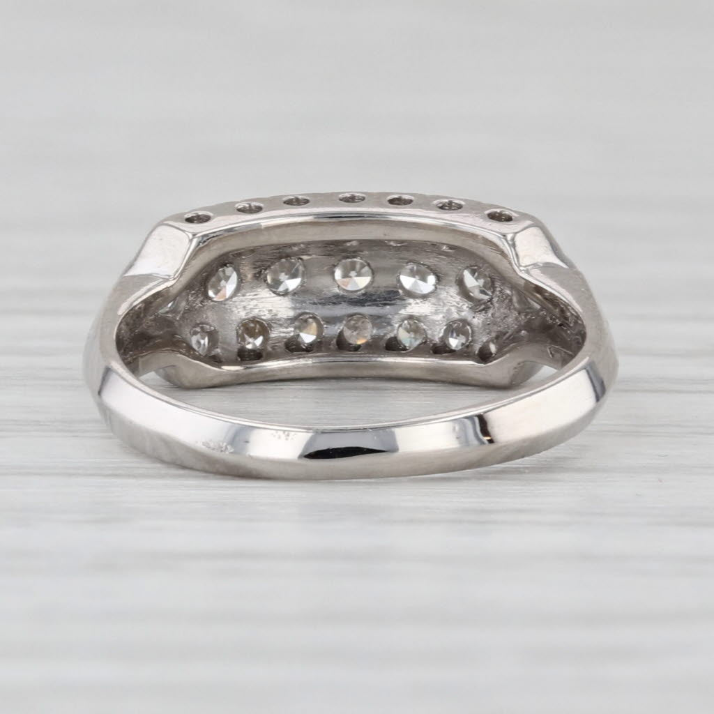 Antique 0.28ctw Diamond Ring 900 Platinum Size 3.25