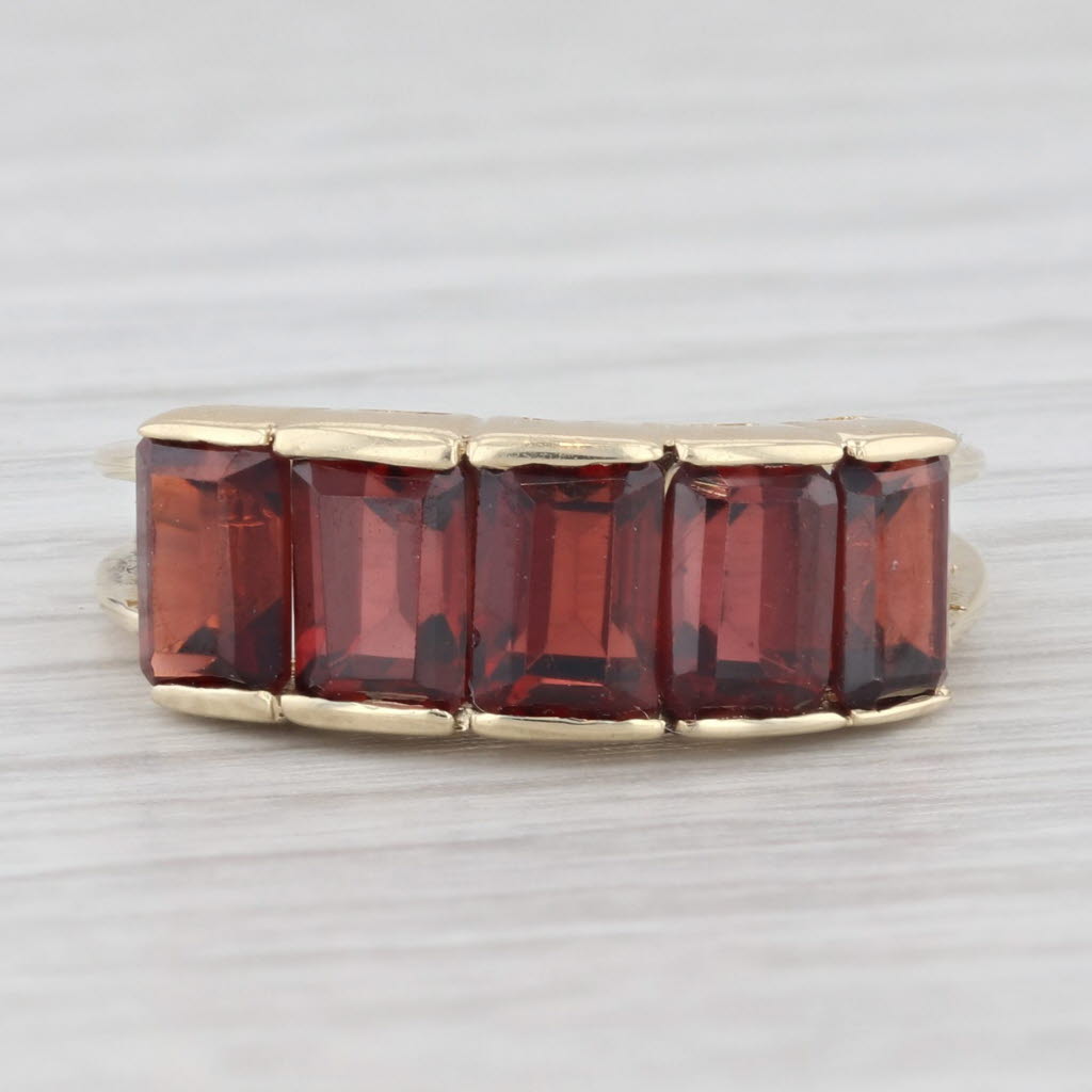 Light Gray 4ctw Garnet Ring 14k Yellow Gold Size 6.25