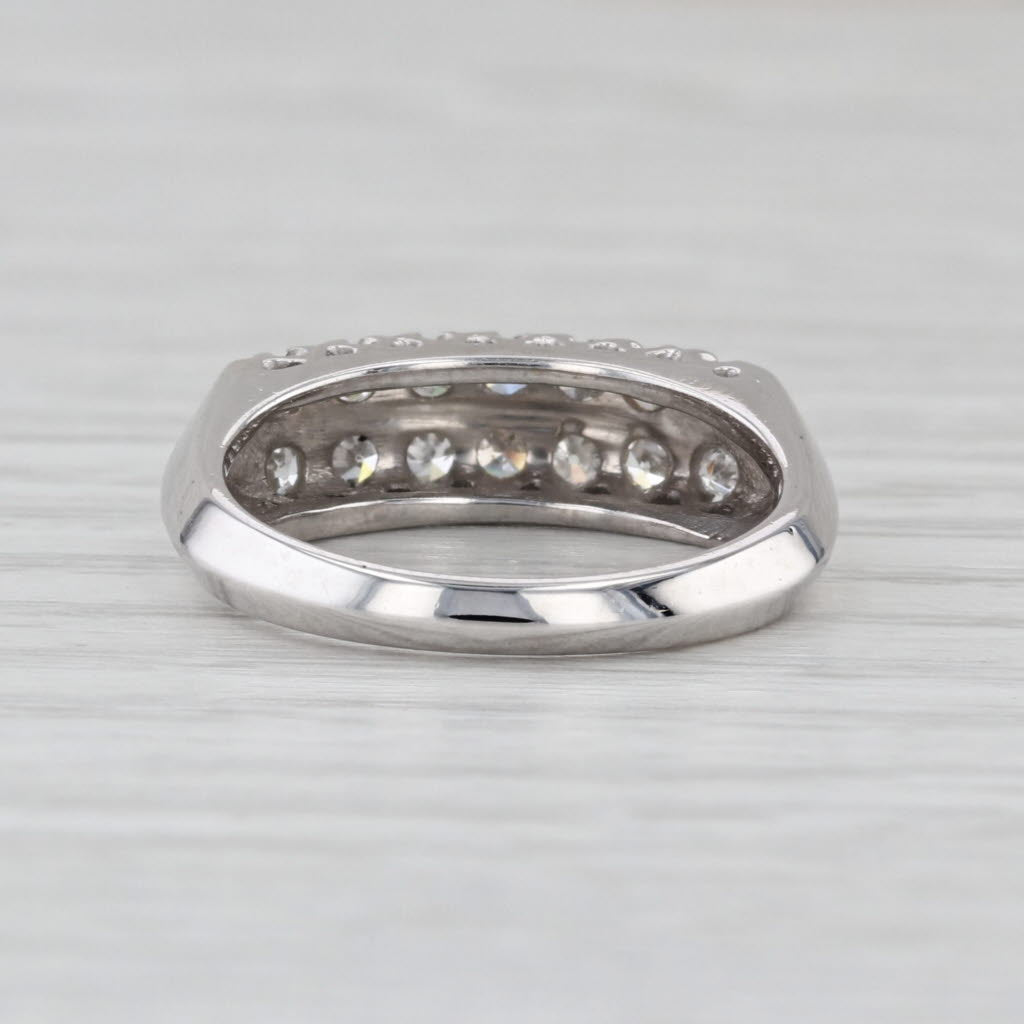 Vintage 0.23ctw Diamond Wedding Anniversary Band 14k White Gold Stackable