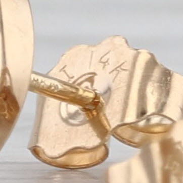 0.26ctw Ruby Diamond Swirl Stud Earrings 14k Yellow Gold Studs
