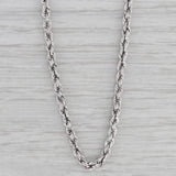 Rope Chain Necklace 14k White Gold 18" 2.9mm