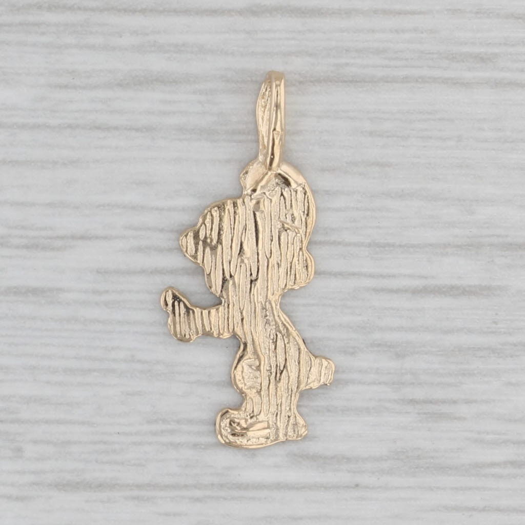 Gray Smurf Pendant 14k Yellow Gold Cartoon Keepsake Charm