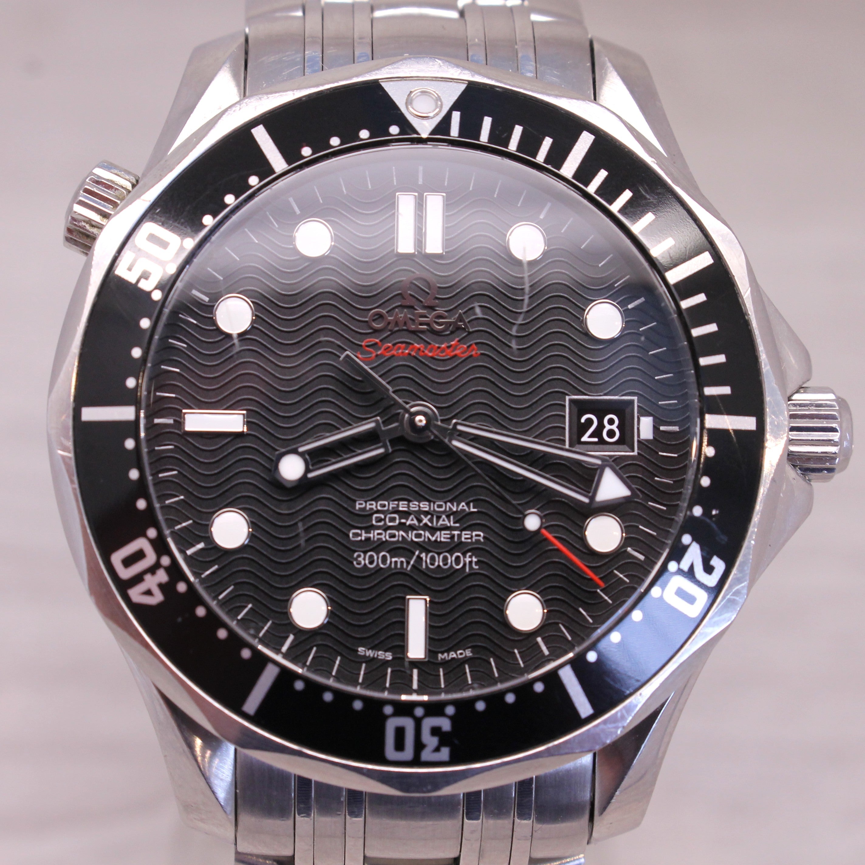 Omega Seamaster Professional 300m 41mm Steel Automatic Divers Watch w Box Cards