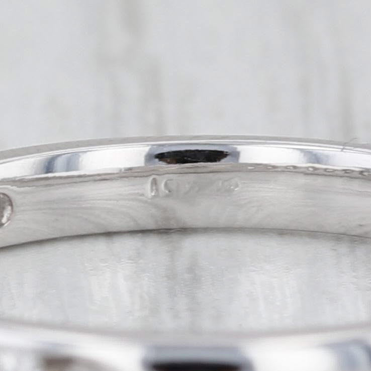 0.24ctw Diamond Wedding Band 10k White Gold Size 7.5 Stackable Anniversary Band