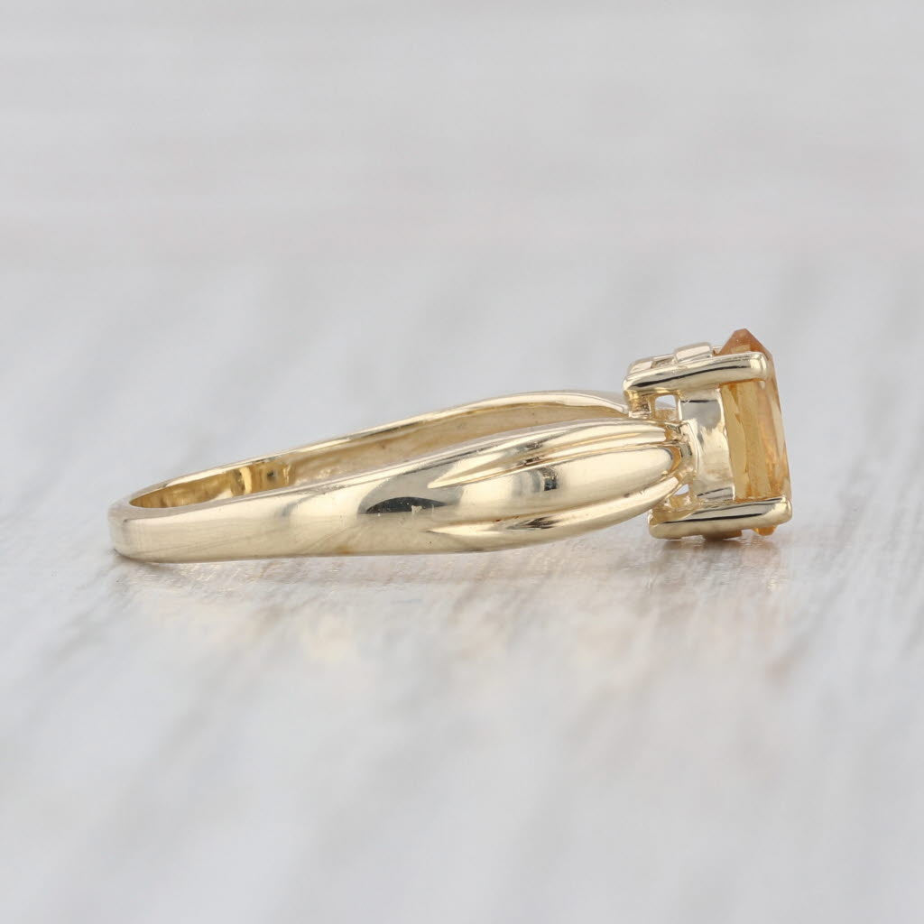 0.63ct Oval Brilliant Citrine Ring 10k Yellow Gold Size 7