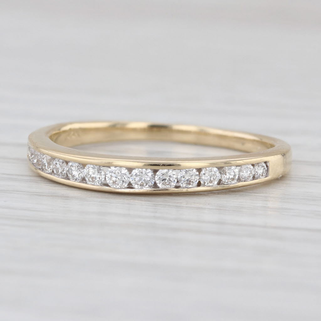 0.30ctw Diamond Wedding Band 14k Yellow Gold Size 8.5 Stackable Ring