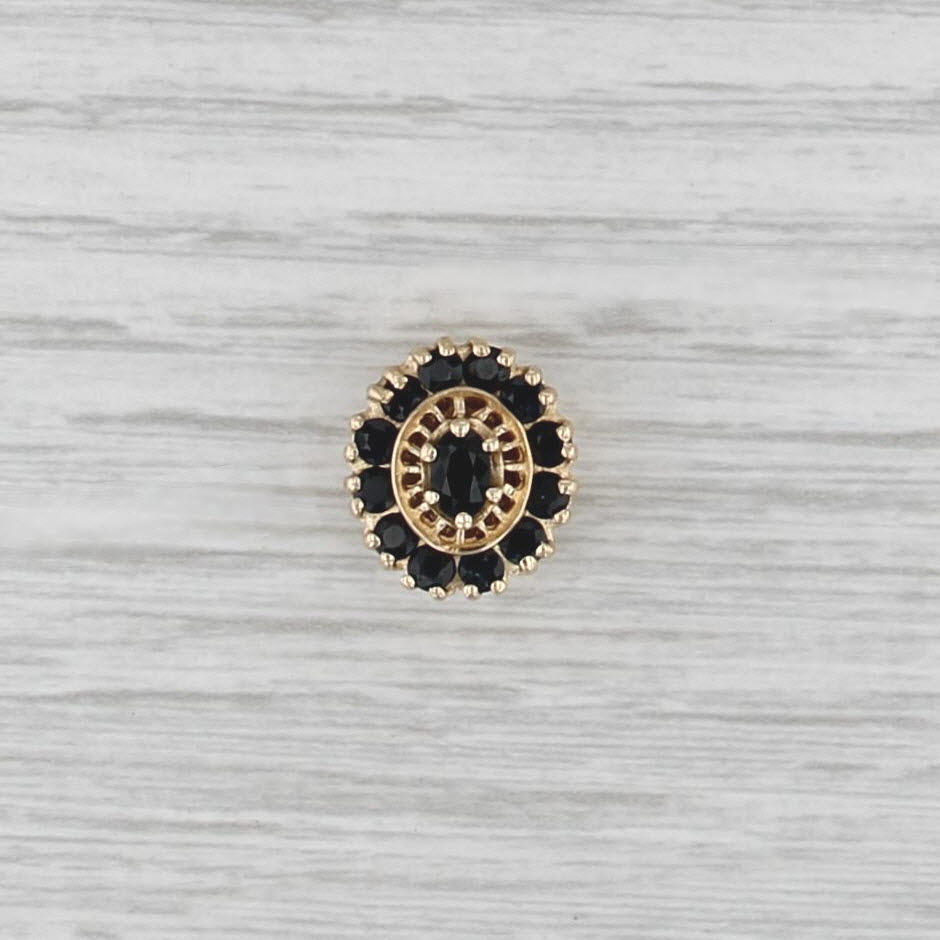 Richard Klein 1.20ctw Blue Sapphire Slide Bracelet Charm 14k Yellow Gold