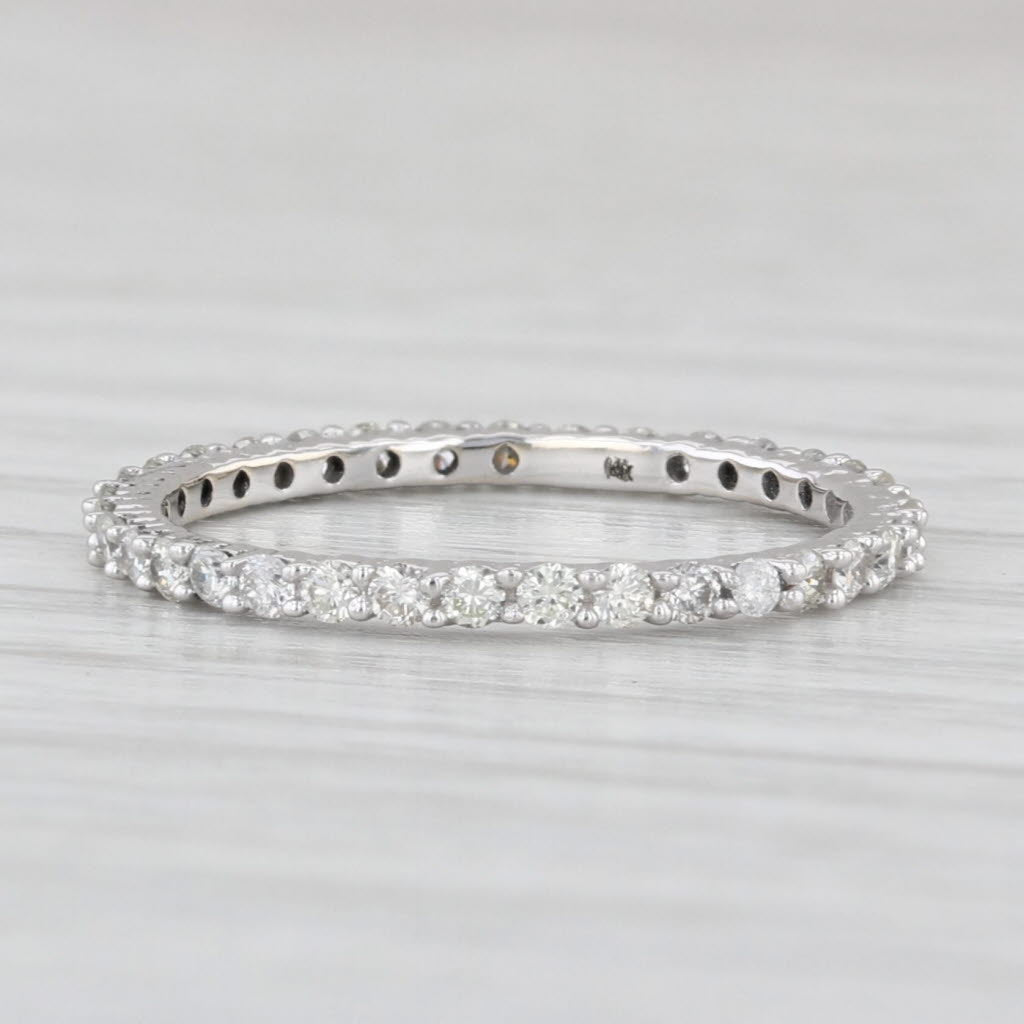 0.32ctw Diamond Eternity Band 14k White Gold Stackable Wedding Anniversary Ring