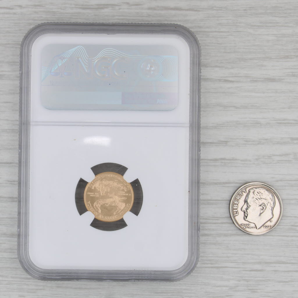 2020 American Gold Eagle Everhart NCG MS 70 1/10oz Fine Gold Coin in Case $5 AGE
