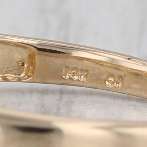 0.50ctw Diamond 5-Stone Ring 14k Yellow Gold Size 7 Stackable Wedding Band