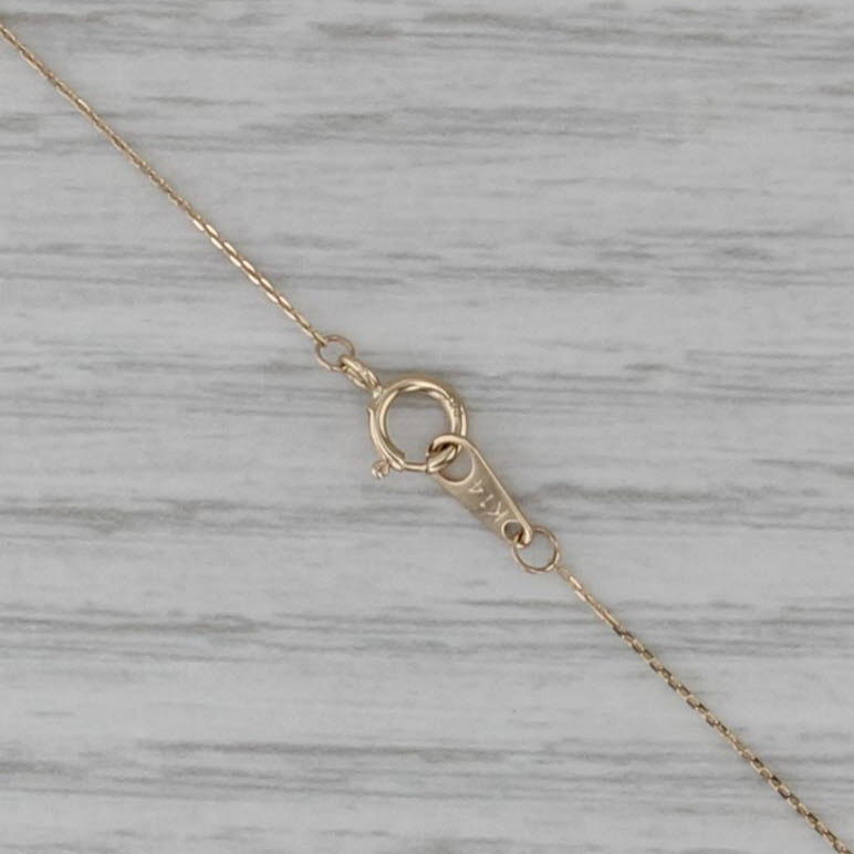 Cubic Zirconias Pave Heart Pendant Necklace 14k Yellow Gold 17" Cable Chain