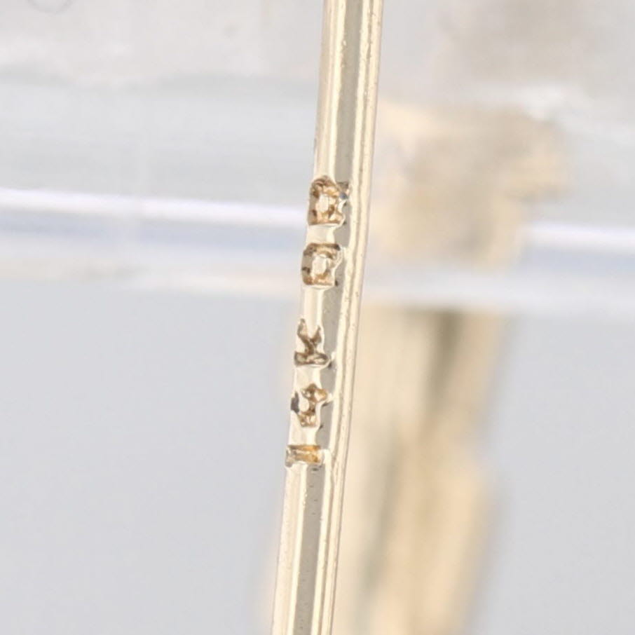 Tapering Scalloped Croissant Hoop Earrings 14k Yellow Gold Snap Top Round Hoops