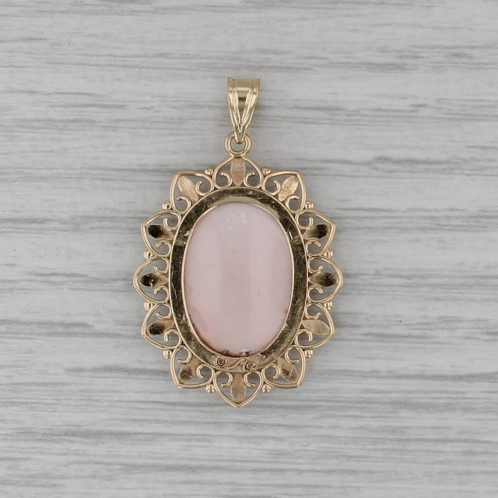 Mary Holding Jesus Glass Enamel Portrait Pendant 14k Gold Religious Jewelry