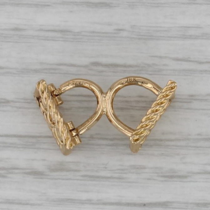 French Crosshatch Woven Cufflinks 18k Yellow Gold Gaston Potiez Antique