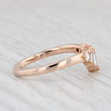 New 0.40ctw Diamond Contoured Ring 14k Rose Gold Guard Wedding Band Stackable