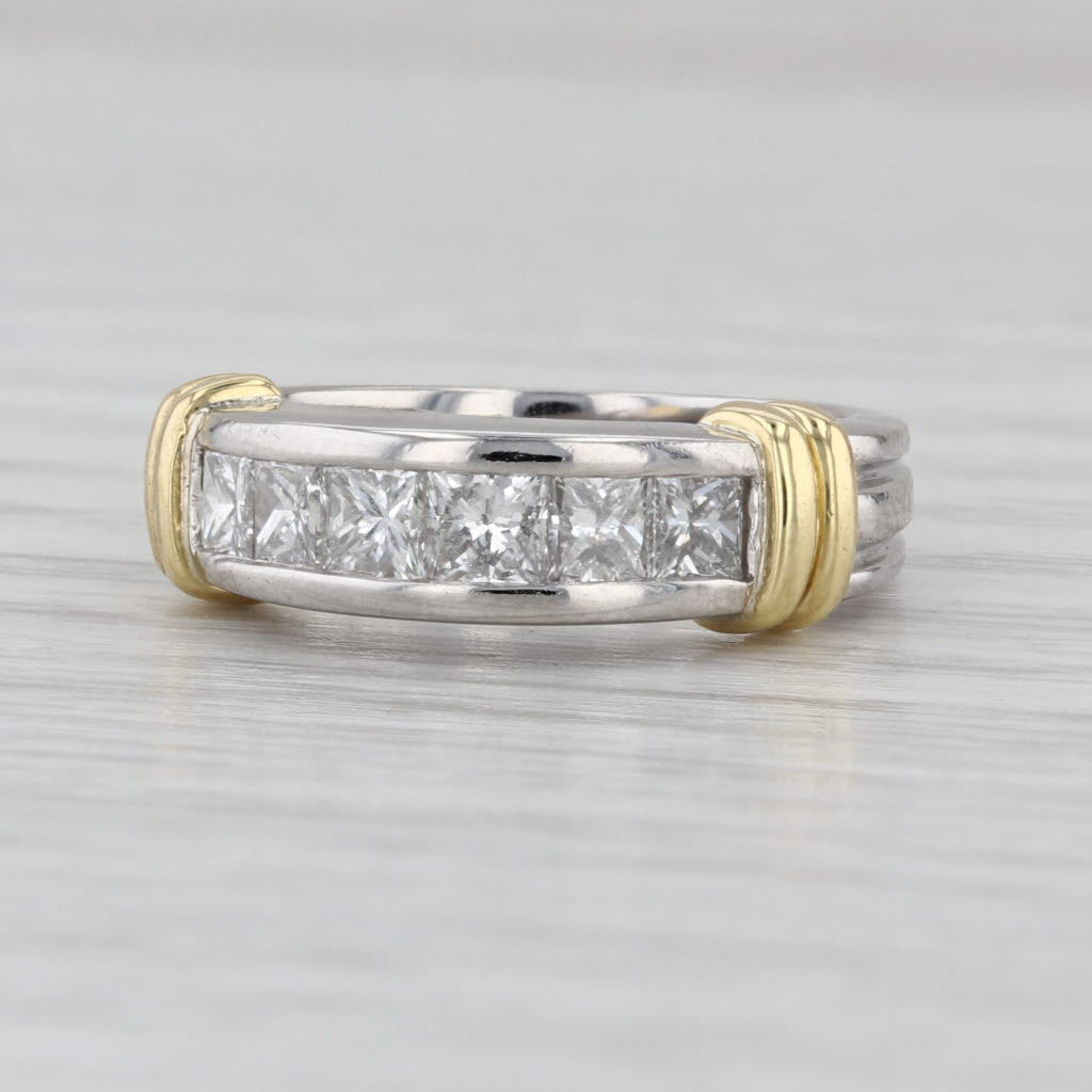 1ctw Diamond Wedding Band Platinum 18k Gold Anniversary Ring Size 4.75 Appraisal