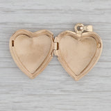 Gray Engravable Heart Picture Locket Pendant 14k Yellow Gold