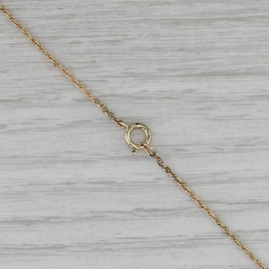 0.75ctw Diamond 3-Stone Journey Pendant Necklace 14k Gold 18.5" Rope Chain