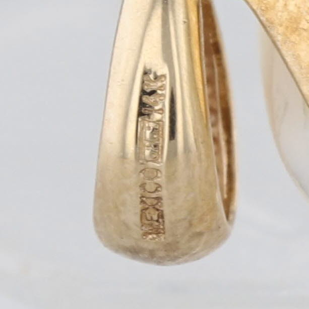Mother of Pearl Aquamarine Flower Pendant 14k Yellow Gold Floral Jewelry