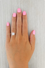 Gray New A Jaffe Diamond Semi Mount Engagement Ring 18k White Gold Size 6