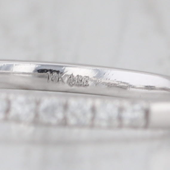 0.40ctw Round Diamond Engagement Ring 18k White Gold Small Size 3