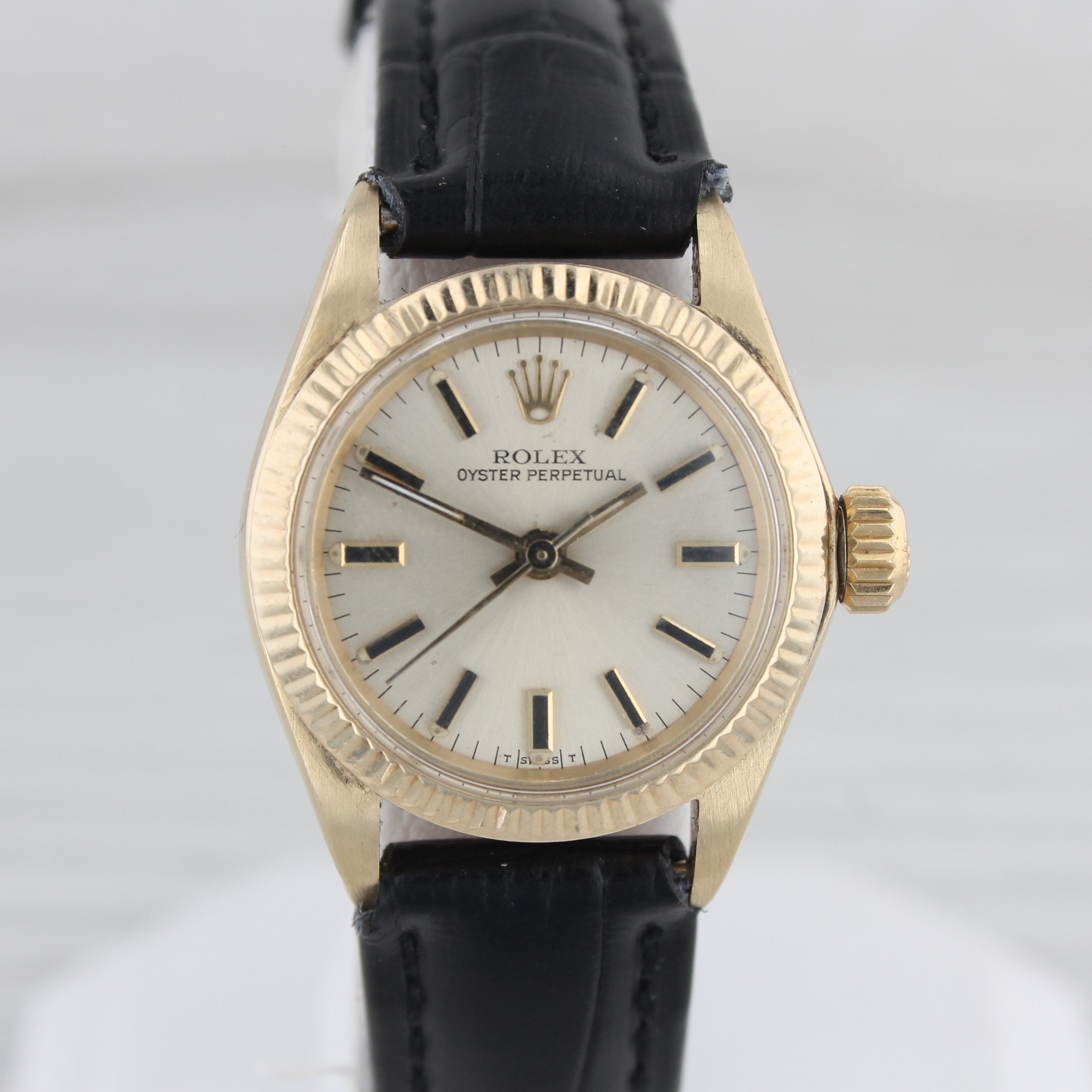 1980 Rolex Oyster Perpetual ref.6719 14k Solid Gold Ladies Automatic Watch 2 yr