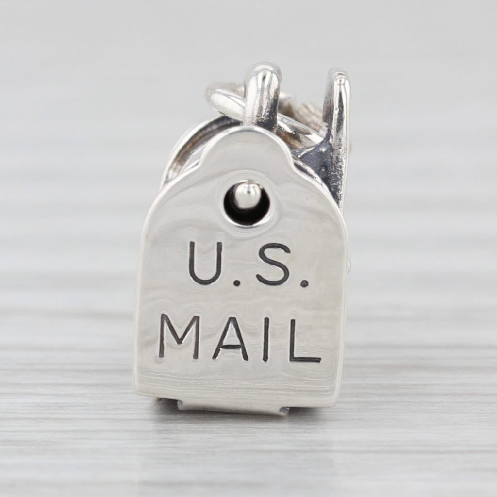 Vintage Hearts Mailbox Love Letters Charm Sterling Silver Pendant Beau