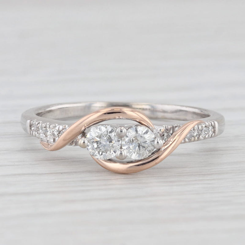 Ever Us 0.50ctw Diamond Ring 14k White Rose Gold Sz 10.5 Anniversary Engagement