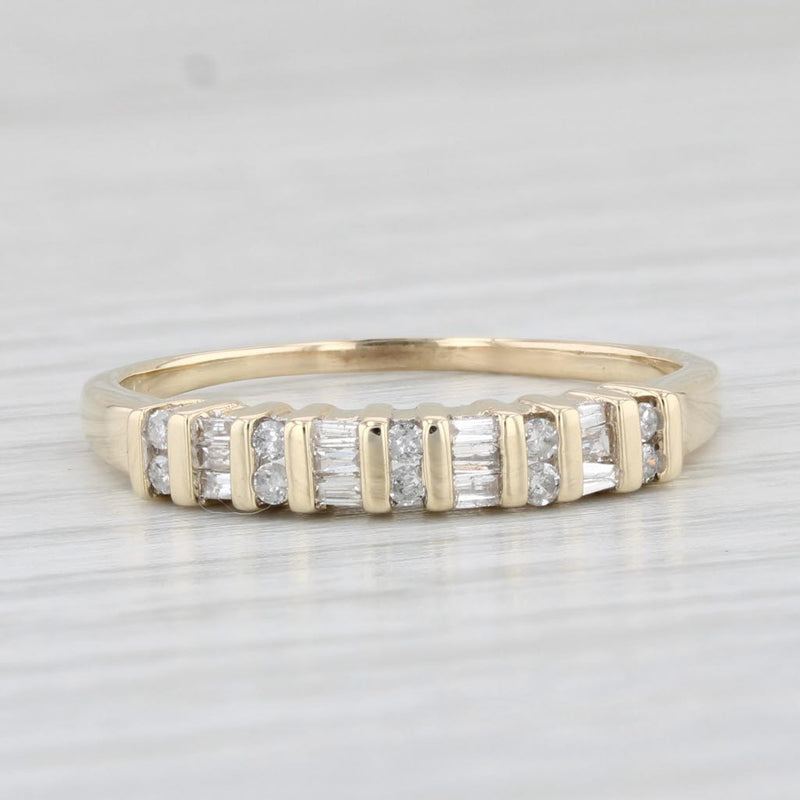 0.23ctw Diamond Ring 10k Yellow Gold Sz 8.75 Wedding Band Stackable Anniversary