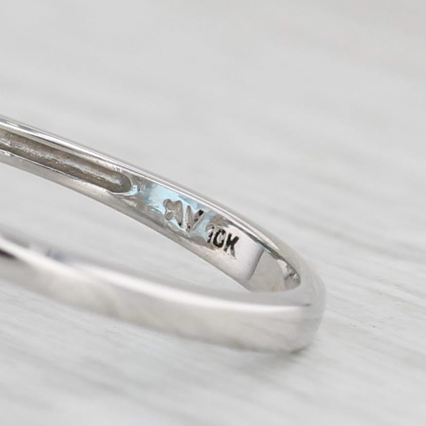 Light Gray 12.78ctw Blue Topaz Diamond Halo Ring 10k White Gold Size 7