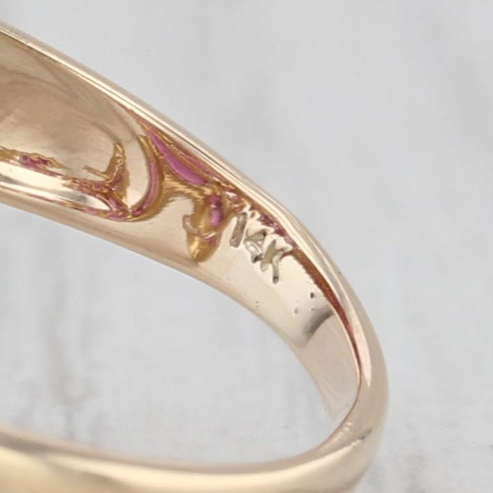 1.10ctw Ruby Bypass Ring 14k Yellow Gold Size 7.25