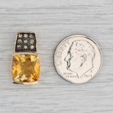 Gray 4.73ctw Citrine Diamond Pendant 10k Yellow Gold