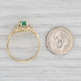 Light Gray 0.76ctw Emerald White Sapphire Ring 10k Yellow Gold Size 9