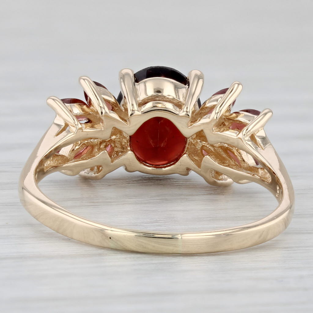 Gray 2.68ctw Garnet Ring 10k Yellow Gold Size 9.25