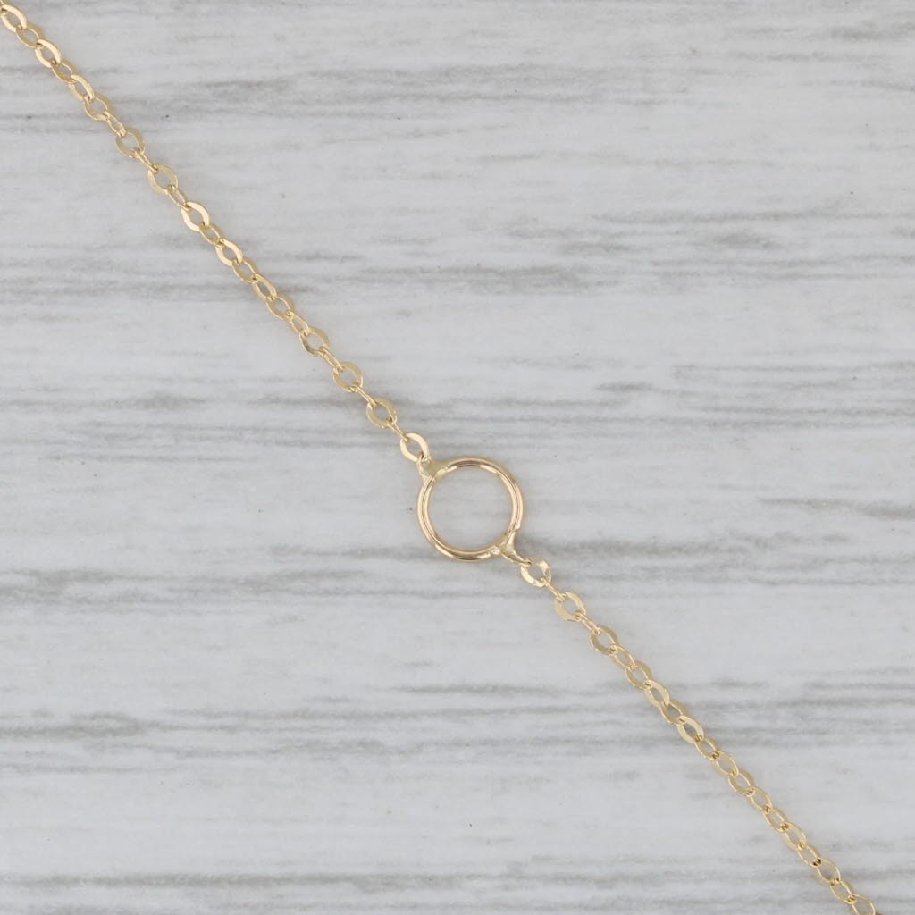 Gray New Mama Pendant Necklace 14k Yellow Gold 16" 18" Cable Chain