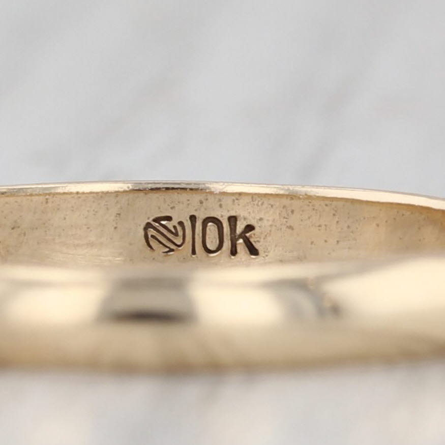 Size 9.25 Wedding Band 10k Yellow Gold Stackable Ring