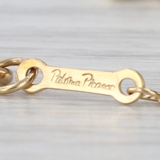 Tiffany Paloma Picasso Loving Heart Pendant Necklace w/ Box 18k Gold 16.5"