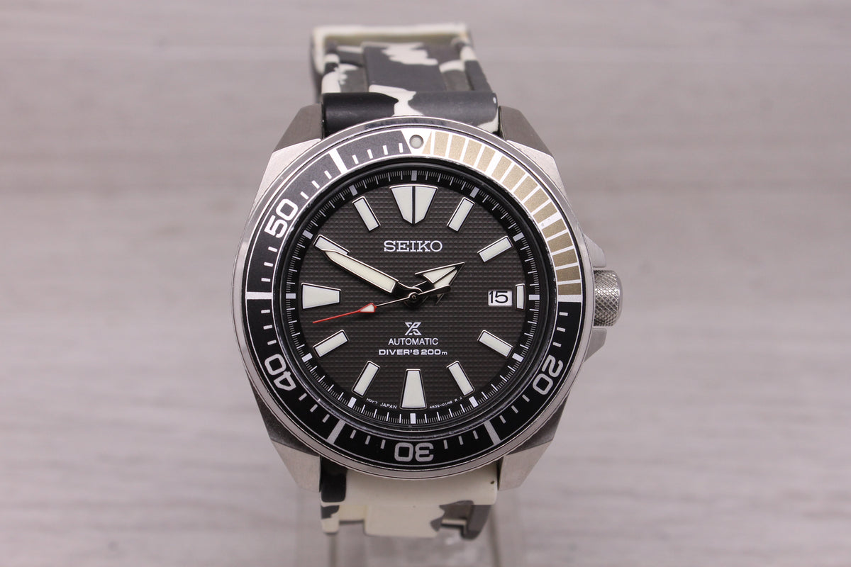 Seiko Prospex Samurai 44m Automatic Divers Watch Date Stainless Steel SRBP51