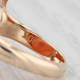 Antique Coral Cameo Ring 10k Yellow Gold Size 3.75 Figural