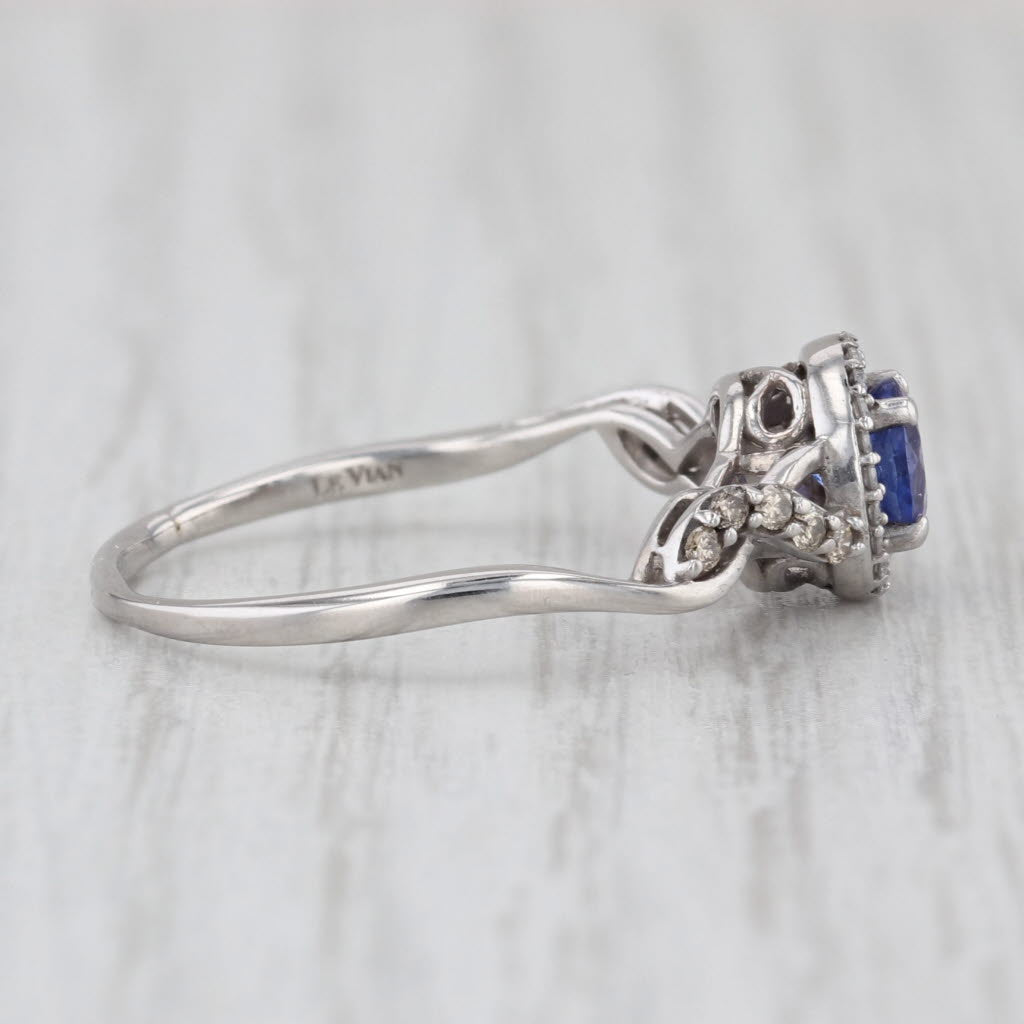 Le Vian 0.70ctw Tanzanite Diamond Halo Ring 14k White Gold Size 8.5 Engagement