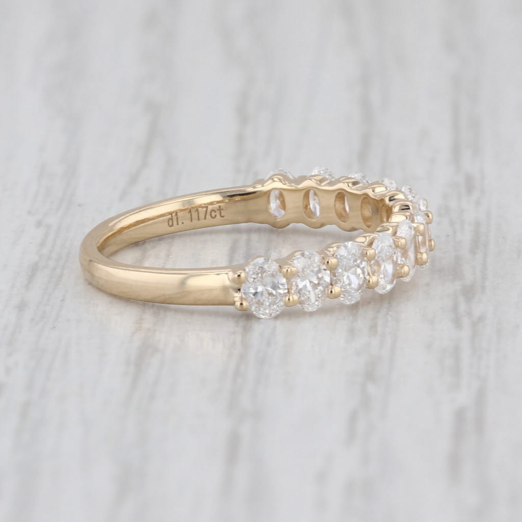 New 1.17ctw Lab Grown Diamond Wedding Band 14k Yellow Gold Stackable Ring