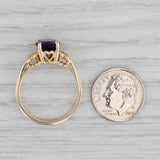 2.57ctw Oval Amethyst Diamond Ring 10k Yellow Gold Size 9