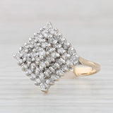 Light Gray 0.35ctw Diamond Cluster Ring 14k Yellow Gold Size 6.75